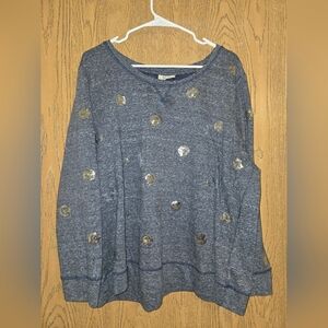 Style & Co. Blue Sweater with Silver Accents
